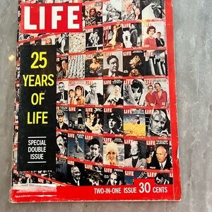 Vintage LIFE Magazine 25th Anniversary Issue